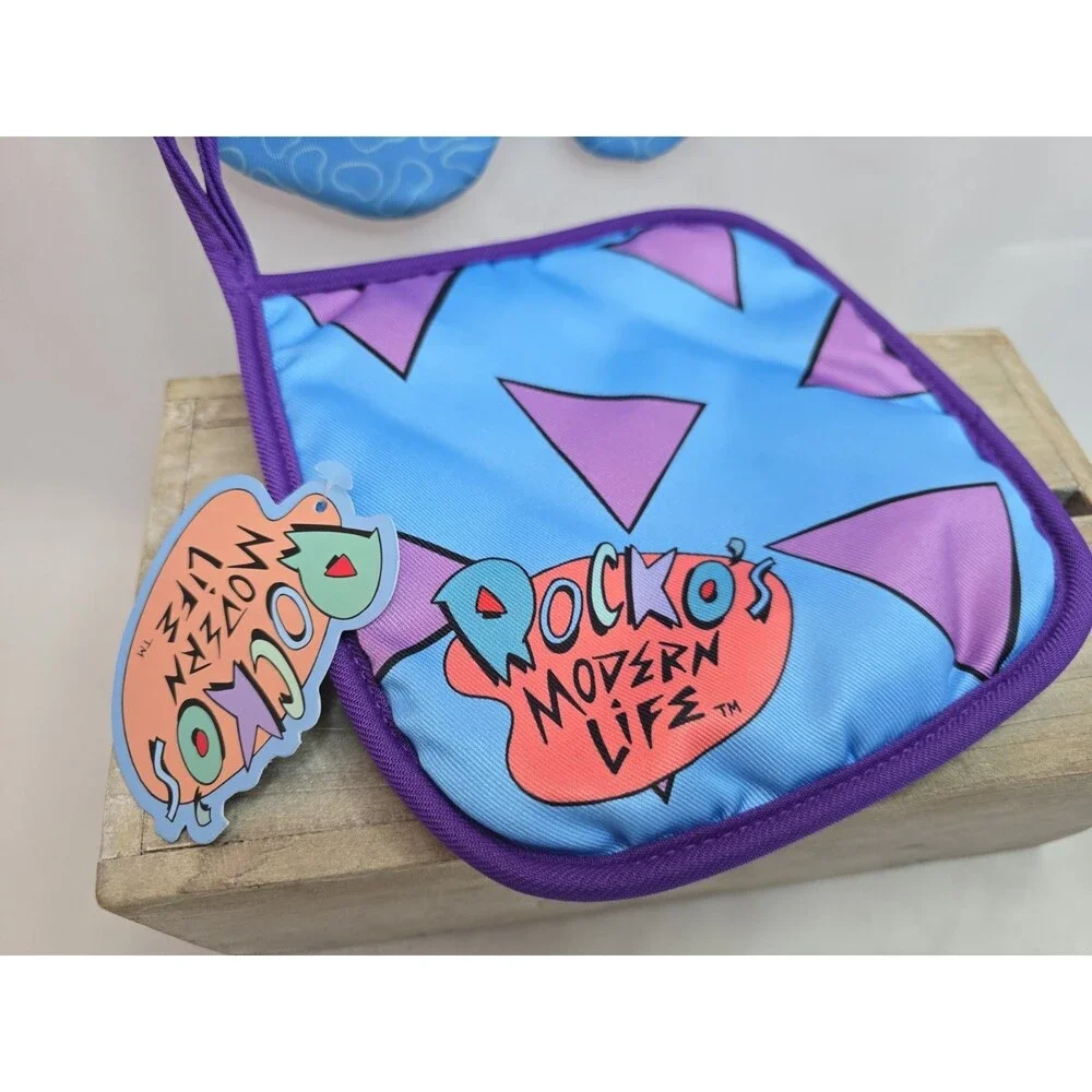 The Nick Box Rocko's Modern Life Oven Mitt Pot Holder Set NWT Nickelodeon Retro